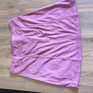 Francescas Alya Small Bordeaux Red Alena Faux Suede Mini Skirt Exposed Zipper